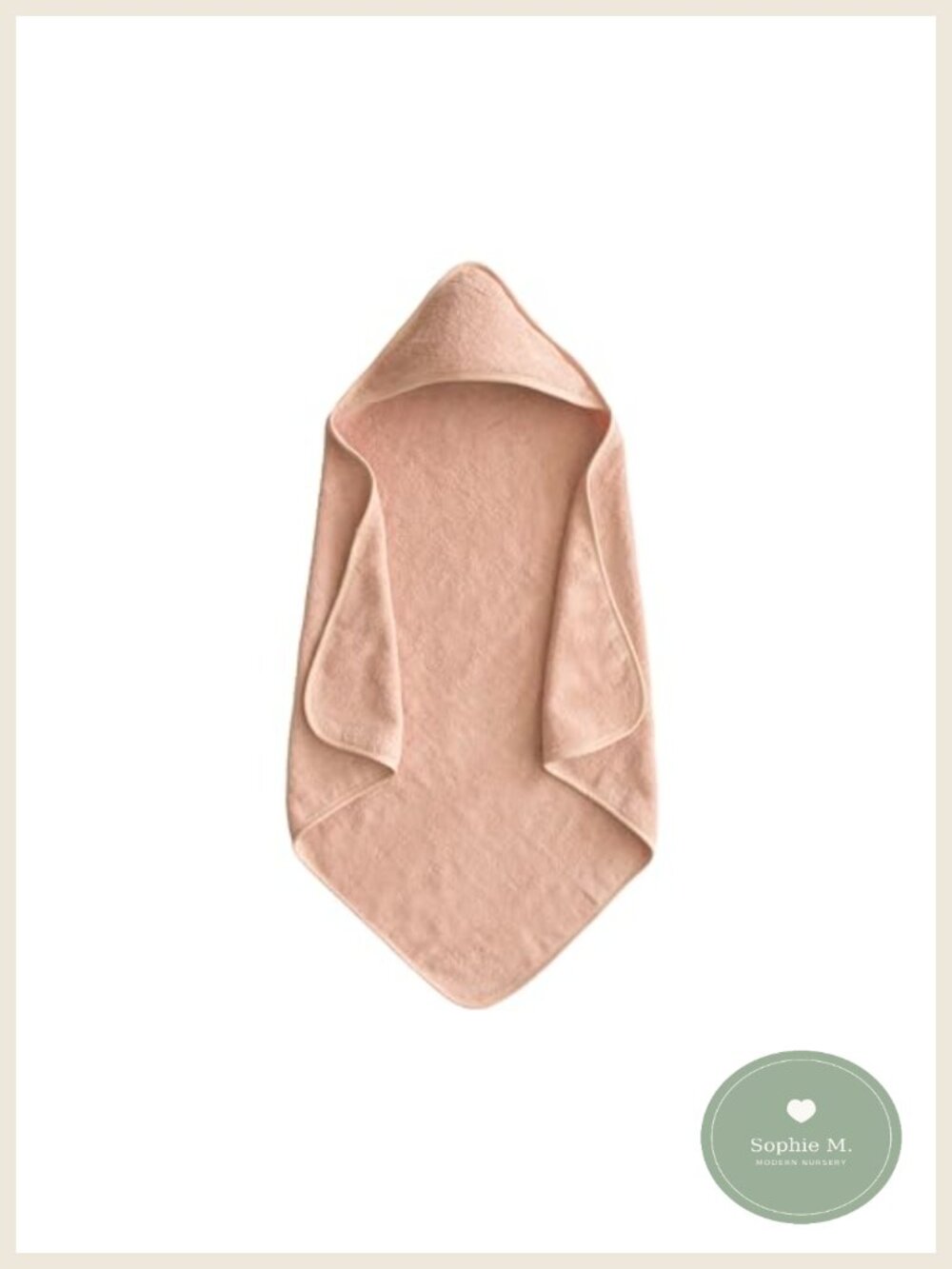 Organic Cotton Hooded Baby Towel 30.5x30.5 Soft Absorbent